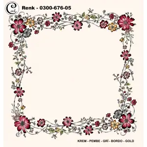 Cenk 100cm Ortası Boş Oyalık Yazma (Cnk-676-05)