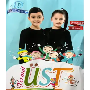 Çocuk Üst Termal Siyah (Kız-Erkek) (termal02-04)