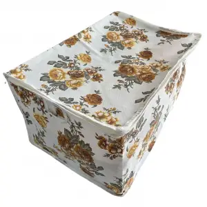 Desenli Yorgan Hurcu Kahverengi 100*50*50 cm 1 adet (Hurc9505)