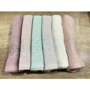 Durul Mine Jakarlı 30x50 cm El Yüz Havlusu 12 adet(Mine9901)