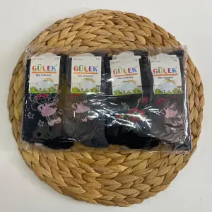 Gülek Kız Çocuk Penye Soket Çorap 12li Paket (Yaş:7-8) (KC-96-03)