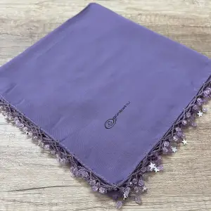 Günbatılı Yıldızlı Boncuklu El İşi Oyalı Yazma (ic85-14)