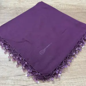 Günbatılı Yıldızlı Boncuklu El İşi Oyalı Yazma (ic85-16)