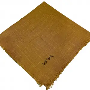 Kampanyalı Düz Flamlı Keten Eşarp Hardal (Dzf98-07)