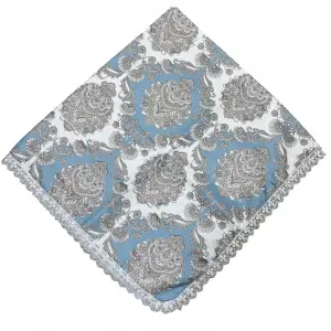 Kenarı Dantelli Desenli Sofra 140x140 cm 1 Adet(Sofra9512)