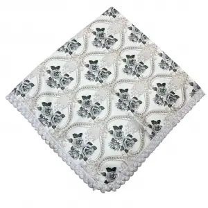 Kenarı Dantelli Desenli Sofra 140x140 cm 1 Adet(Sofra9514)