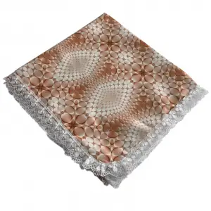 Kenarı Dantelli Desenli Sofra 140x140 cm 1 Adet(Sofra9524)