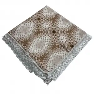 Kenarı Dantelli Desenli Sofra 140x140 cm 1 Adet(Sofra9533)