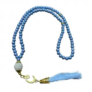 Mavi Püsküllü İnci Tespih (tsph01-05)