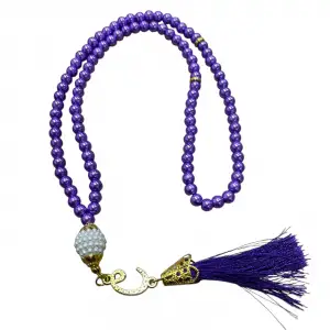 Mor Püsküllü İnci Tespih (tsph01-03)