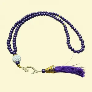 Mor Püsküllü İnci Tespih (tsph01-08)