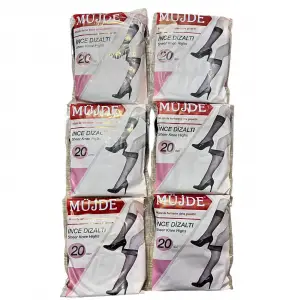 Müjde 20 Denye İnce Dizaltı Çorap 6lı Paket Renk:Siyah (BC-98-03)