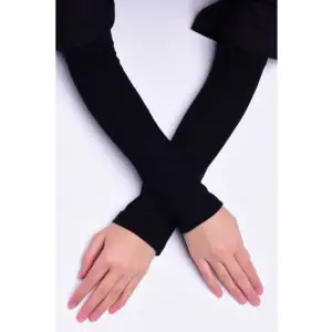 Penye Tesettür Siyah Kolluk (Klk9901)