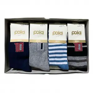 Pola Erkek Çocuk Penye Soket Çorap 12li Paket (Yaş:11-12) (EC-90-01)
