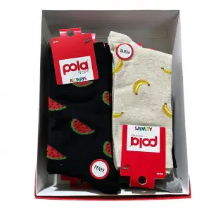 Pola Kadın Penye Soket Çorap 12li Paket (BC-99-73)