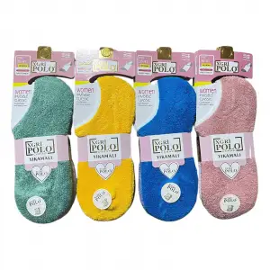 Pologri Kadın Ters Havlu Patik Çorap 12li Paket (b-12) (BC-95-04)