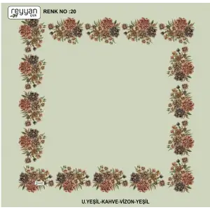 Reyyan 100 cm Ortası Boş Oyalık Yazma (ryyn-424-02)