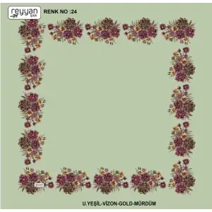 Reyyan 100 cm Ortası Boş Oyalık Yazma (ryyn-424-03)