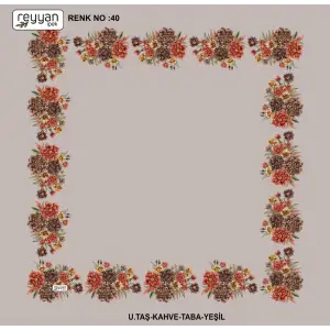 Reyyan 100 cm Ortası Boş Oyalık Yazma (ryyn-424-08)