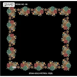 Reyyan 100 cm Ortası Boş Oyalık Yazma (ryyn-424-09)