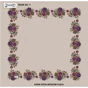 Reyyan 100 cm Ortası Boş Oyalık Yazma (ryyn-424-17)