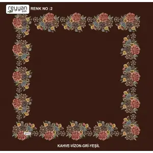 Reyyan 100 cm Ortası Boş Oyalık Yazma (ryyn-424-18)