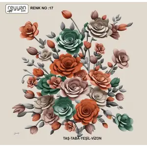 Reyyan Desenli Oyalık Yazma (ryyn-418-16)