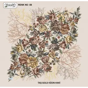 Reyyan İpek 100 cm Oyalık Yazma (ryyn-328-09)