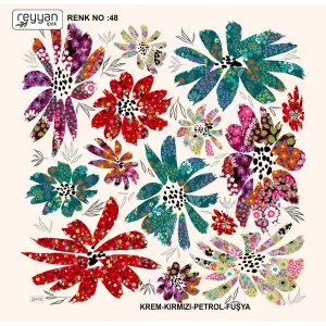 Reyyan İpek 100 cm Oyalık Yazma (ryyn-358-08)