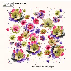 Reyyan İpek 100 cm Oyalık Yazma (ryyn-395-01)