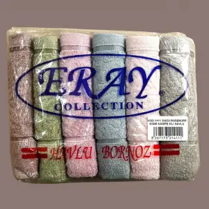 Rosenur 30x50 Kısmı Kadife 6 adet Havlu (rosenur01)