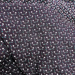 Yeni Sezon Tek En İthal Pamuk Viskon Kumaş Mürdüm Zemin (90 cm) (VSK01-301)