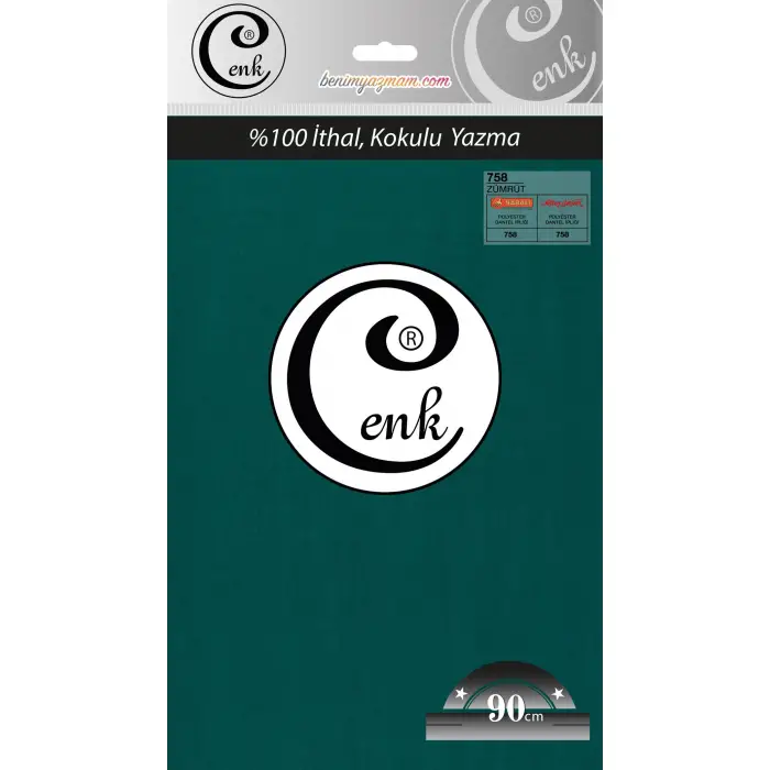 Cenk 90 Cm Düz Renk Zümrüt Yazma (90cm-758)