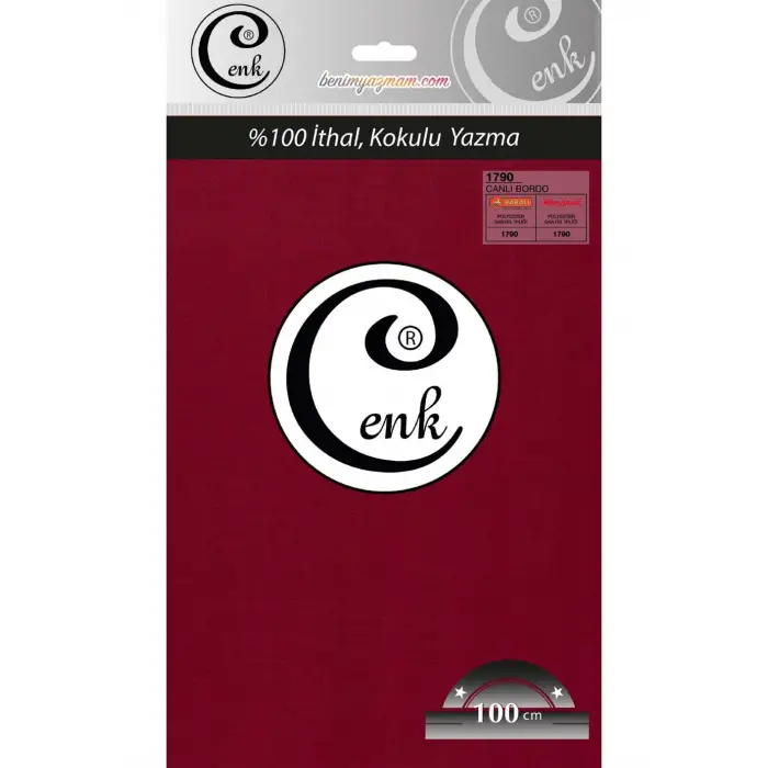 Cenk Düz Renk 100cm Bordo Yazma (301-1790)