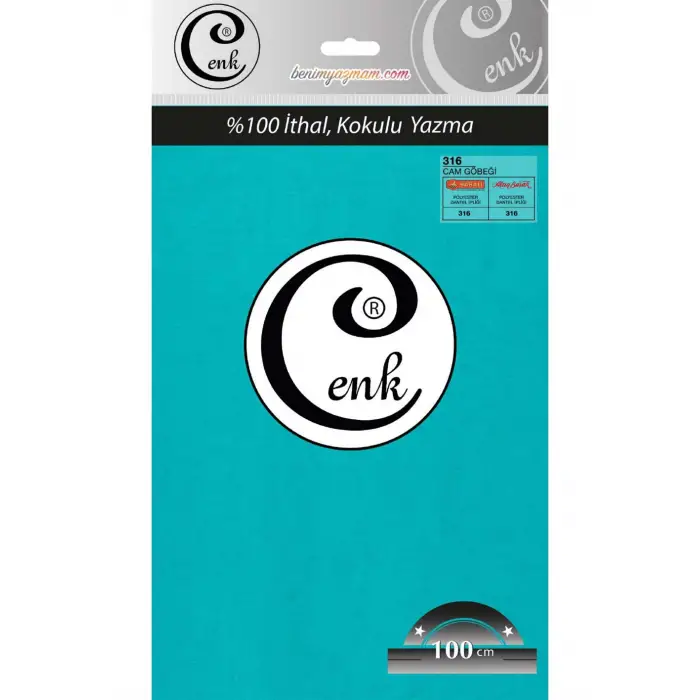 Cenk Düz Renk 100cm Cam Göbeği Yazma (301-316)