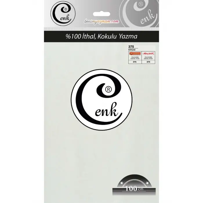 Cenk Düz Renk 100cm Krem Yazma (301-375)