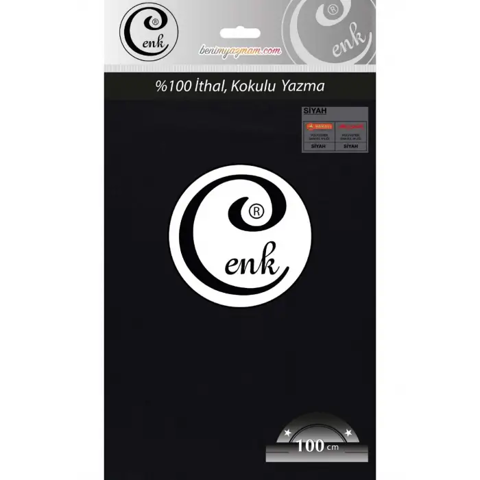 Cenk Düz Renk 100cm Siyah Yazma (301-999)