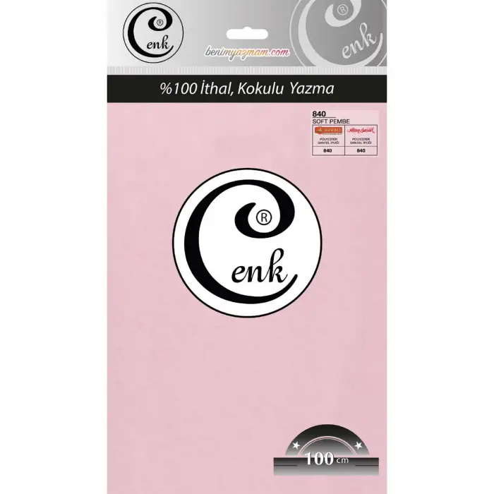 Cenk Düz Renk 100cm Soft Penbe Yazma (301-840)