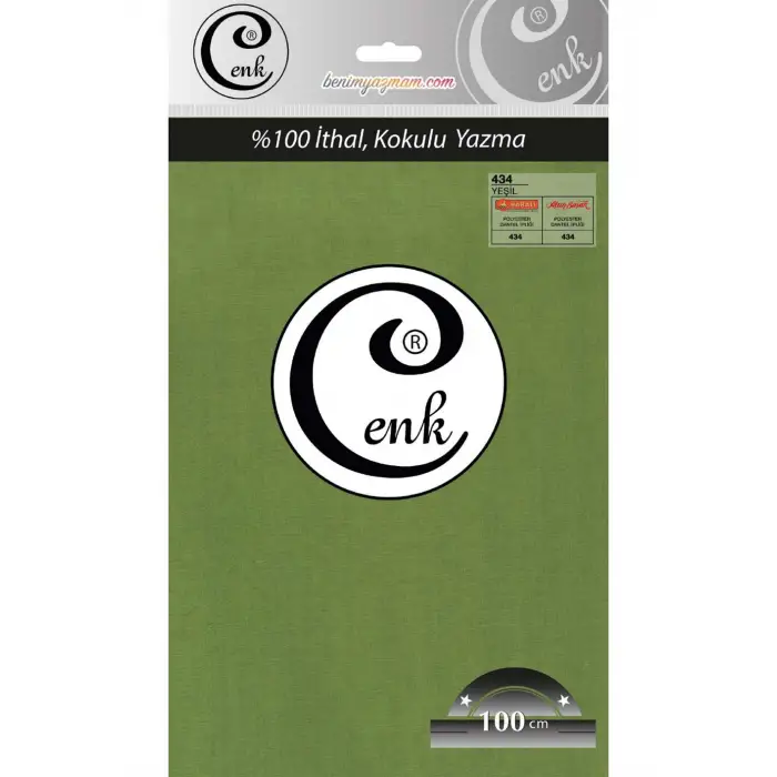 Cenk Düz Renk 100cm Yeşil Yazma (301-434)