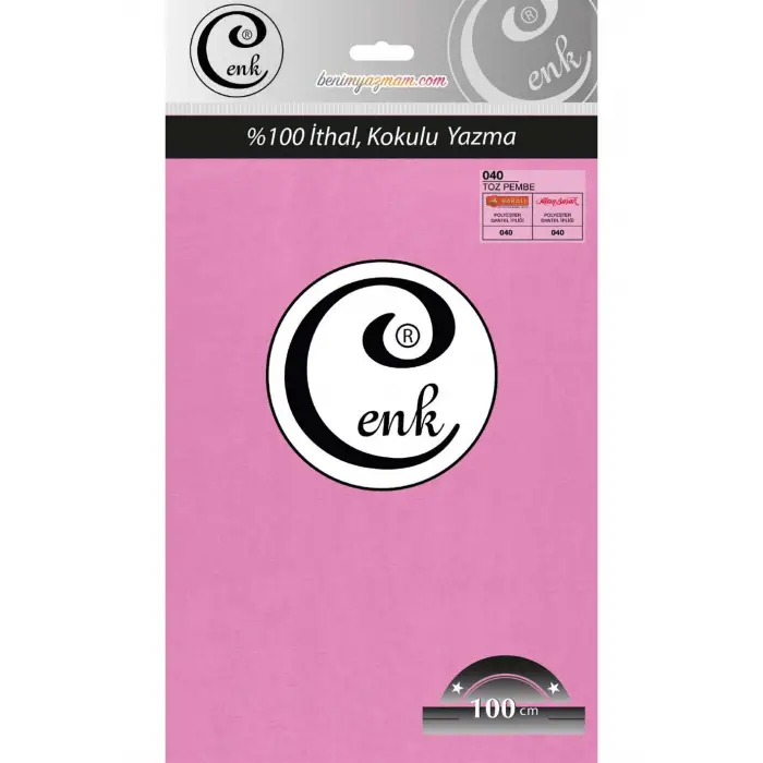 Cenk Düz Renk 100cm Toz Pembe Yazma (301-040)