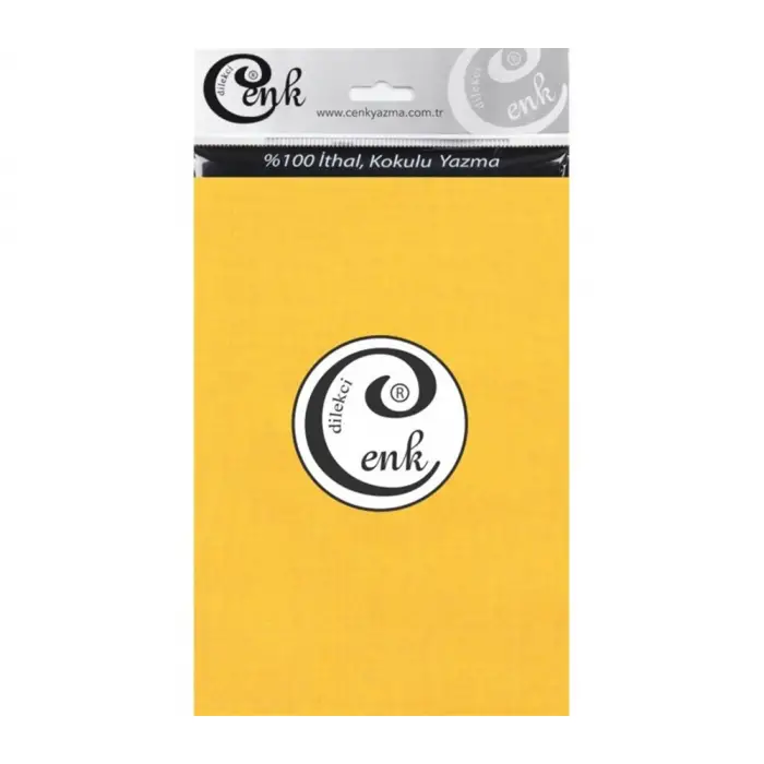 Cenk Yazma 90cm Düz Hardal Tekli Poşet Yazma (90cm-428)
