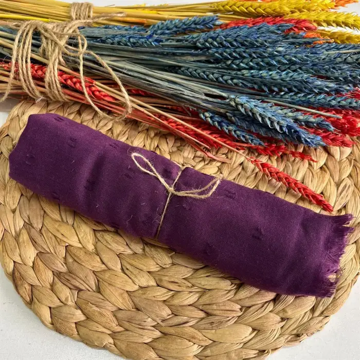 Pamuk Keten Pıtpıtlı Düz Şal (Ppt8603)