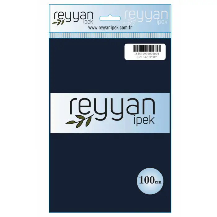 Reyyan İpek 100 Cm Düz Poşetli Yazma Lacivert -9869