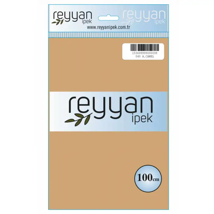 Reyyan İpek 100 Cm Düz Poşetli Yazma Camel-9840