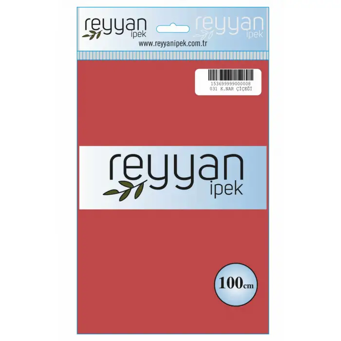 Reyyan İpek 100 Cm Düz Poşetli Yazma Koyu Nar Çiçegi-9831