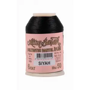Altınbaşak 20 Gram Oya İpi Renk:siyah