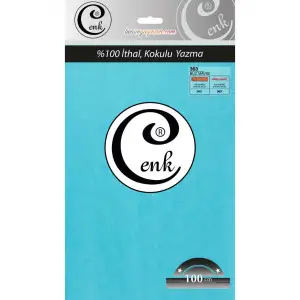 Cenk Düz Renk 100cm Buz Mavi Yazma (301-363)