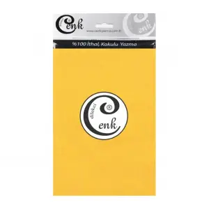 Cenk Yazma 90cm Düz Hardal Tekli Poşet Yazma (90cm-428)