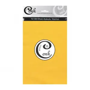 Cenk Yazma 90cm Düz Soft Hardal Tekli Poşet Yazma (90cm-413)