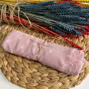 Pamuk Keten Pıtpıtlı Düz Şal (Ppt8606)